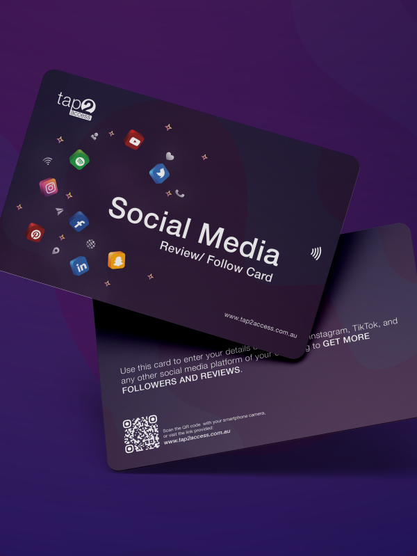 SOCIAL MEDIA NFC FOLLOW CARD TAP2ACCESS – Bild 2