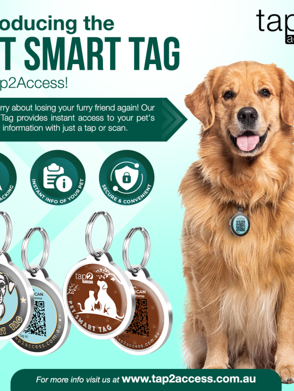Pet Smart Tag by Tap2Access Metal ** Free Shipping Australia Wide** – Bild 2